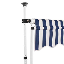 vidaXL Tenda da Sole Retrattile 300 cm da Balcone Strisce Blu/Giallo Parasole