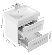 Mobile bagno con lavabo Geberit Icon 60cm antracite venato