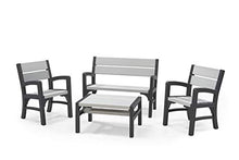 Keter - Montero Lounge Set in Duotech, Colore: Grafite/Grigio