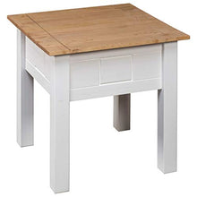 FAMIROSA Comodino Bianco 50,5x50,5x52,5cm in Pino Massello Panama Range