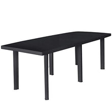 FAMIROSA Tavolo da Giardino Antracite 216x90x72 cm in Plastica