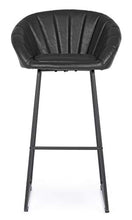 SGABELLO BAR JACKY PU NERO VINTAGE