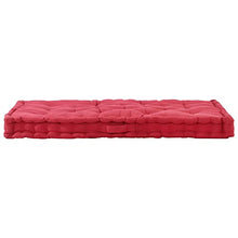 OUSEE Cuscini per Pallet e Pavimento 2 pz in Cotone Rosso bordò