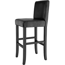 TecTake Sgabelli da bar design noir sgabello 111cm - disponibile in diversi colori - (Nero)