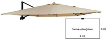 MICHELE SOGARI Telo Ricambio per ombrellone 3x4 a Base decentrata - Colore Beige