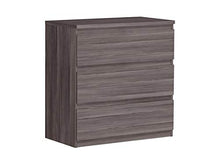 Meubletmoi - Cassettiera con 3 cassetti, in legno cenere, colore: Marrone