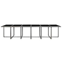SKM Set da Pranzo da Giardino 17 pz e Cuscini Polyrattan Antracite (167.9kg) Grigio-6430