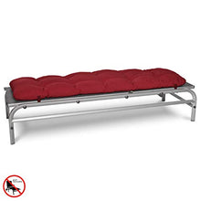 Beautissu Cuscino per lettini Prendisole e sedie a Sdraio Flair RL - 190x60x8cm - Ideale in Spiaggia, Giardino, Balcone - Rosso