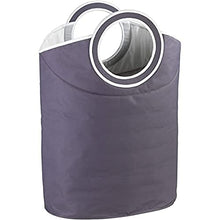 Wenko 62070100 48L Ovale Poliestere Grigio Porta Biancheria