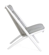 Poltrona Lounge con Cuscino Aloha New Bianco Bizzotto cod.0660408