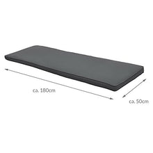 Beautissu Cuscini per dondoli e altalene da Giardino & Balcone Loft HS - Set da 2 unità 180x50 cm - Grigio Grafite