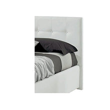 Argonauta Letto Una Piazza E Mezza C/Contenitore in Ecopelle Bianco 140x205xh.120 Cm