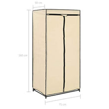 Tidyard Armadio 2 pz Crema 75x50x160 cm,La Consegna Include 2 Appendiabiti