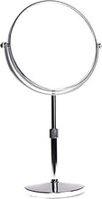 ZCCL Supporto Regolabile in Altezza con ingrandimento 10x, 8 Pollici, Specchio a 360 ° Specchio da Bagno Rotante Cromato Specchio da Trucco Specchio da Barba Specchio da Bagno, Standard + 10 ingr