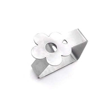 VIccoo 4 pezzi Flower Moon tovaglia in acciaio inox con clip – B