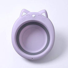 Bacino Bacino Pieghevole Benna Silicone Pieghevole Lavabo casa in Materia plastica Face Wash Basin Bambino Bagno Tool, Blu