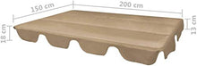 lyrlody Baldacchino Dondolo da Giardino, Tetto Dondolo Copertura Tettuccio per Dondolo, 226 x 186 cm, Taupe