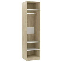 FAMIROSA Armadio Bianco e Rovere Sonoma 50x50x200 cm in Truciolato
