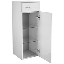 Fackelmann, set di mobili da bagno, 4 pezzi, Milano, WC con mobile sottolavello, 55 cm, specchio da bagno a LED
