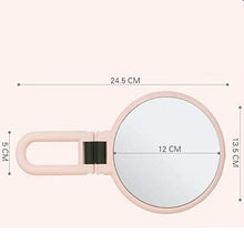 WYMGFD - Specchio ingranditore per trucco, specchio a mano, pieghevole portatile, doppio lato