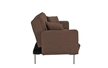 BHDesign Ashley - Divano trasformabile Design - Tessuto - Colore Marrone