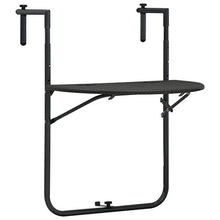 E E-NICES Tavolo da Balcone Pensile Marrone 60x64x83,5cm Plastica Rattan