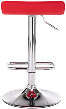 CLP Set 2 Sgabelli Bar Dyn In Similpelle I Coppia Sedie Da Cucina Bancone Con Poggiapiedi, Colore:rosso