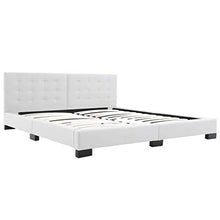 SKM Letto con Materasso Bianco in Similpelle 180x200 cm (59.35kg)