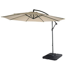 Mendler Ombrellone Giardino Spiaggia Acerra 3m con Base Avorio