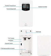 Kalawen Stazione Meteo Automatica Digitale Wireless Meteorologica con Ampio Schermo LCD Display Sveglia Tempo Data Temperatura umidità Previsioni Meteo con Sensore Esterno Wireless