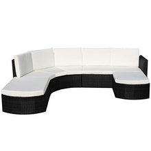 vidaXL Divani da Giardino 16 pz in Poli Rattan Nero Sofà Poltrone Divanetti