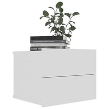 SKM Comodino Bianco 40x30x30 cm in Truciolato