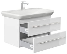 emotion MYDAY80CM000101DE - Lavabo con mobiletto, in Legno Bianco Lucido, 80 x 45 x 41,6 cm