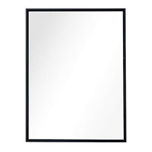 Mirror Specchio con Cornice in Alluminio, Specchio da Bagno, Specchio da Trucco, Specchio da Trucco, Specchio da Bagno (Nero Chiaro)