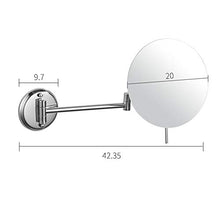 OMLTER 3X Ingrandire Vanity Mirror con Estensibile Braccio 180° Girevole, Casa Unico Lato Rotante Montaggio Parete Specchio Trucco, Bagno Vanity Mirror per Trucco E Rasatura