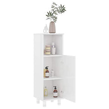 Armadio da bagno, 30 x 30 x 95 cm, colore: bianco lucido