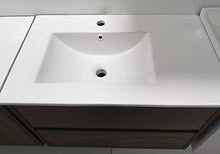 GT-LUX Mobile Bagno SOSPESO 75 CM BB750T Legno Noce Scuro Rubinetto LAVABO 2 CASSETTI
