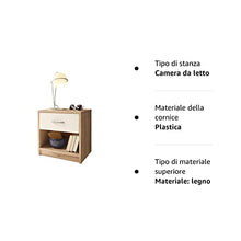 Stella Trading PEPE in San Remo, bianco-Semplice comodino con un cassetto adatto ad ogni camera da letto, Quercia, 28 x 39 x 41 cm