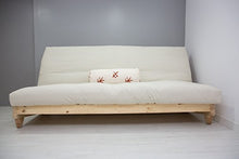 Futon On Line Divano Letto Zúrich, Naturale, Copertina Ecru, 200 x 140 cm.