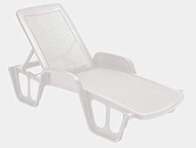 Dmora Lettino da Esterno, Prendisole Pieghevole, Impilabile, Made in Italy, 192 x 71 x 45 cm, Color Bianco