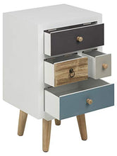 AC Design Furniture Comodino, Pino, Bianco