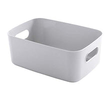 Quentin Basic - Cesto portaoggetti in plastica per accessori da bagno, come shampoo, cosmetici e altri prodotti di bellezza Grigio