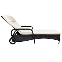 vidaXL Lettino Prendisole in Polyrattan da Giardino Marrone Sdraio Spiaggia