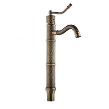 Faucet-4456 Lavabo da Bagno Vintage Intagliato Rubinetto Rame Antico Rubinetto Caldo E Freddo