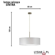 Lampadario a sospensione SINTRA FI, 60 cm, paralume giallo senape, cornice in oro antico, 4 x E27