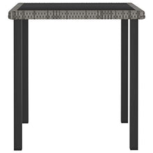 SKM Set da Pranzo da Giardino 3 pz in Polyrattan Grigio (23.4kg)