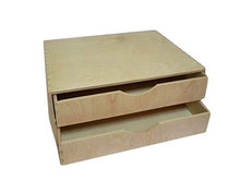 A4, DOPPIA CASSETTERIA, SCATOLA, DESKTOP, UFFICIO, SCRIVANIA, CONSERVAZIONE, DÉCOUPAGE, NON DIPINTO - largo