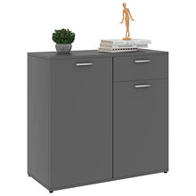 Sideboard Grau 80x36x75 cm Spanplatte