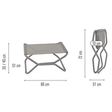 Lafuma Sgabello/Poggia Piedi Next, Grigio, 66.5x51x35 cm