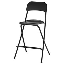 Ikea Asia Franklin sgabello da bar con schienale pieghevole nero nero